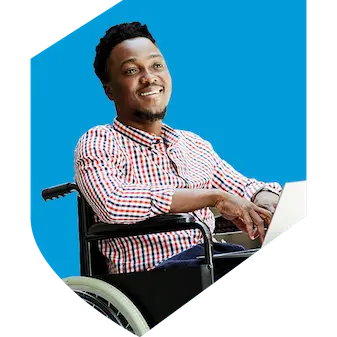 Black-man-wheelchair-light-blue-shield