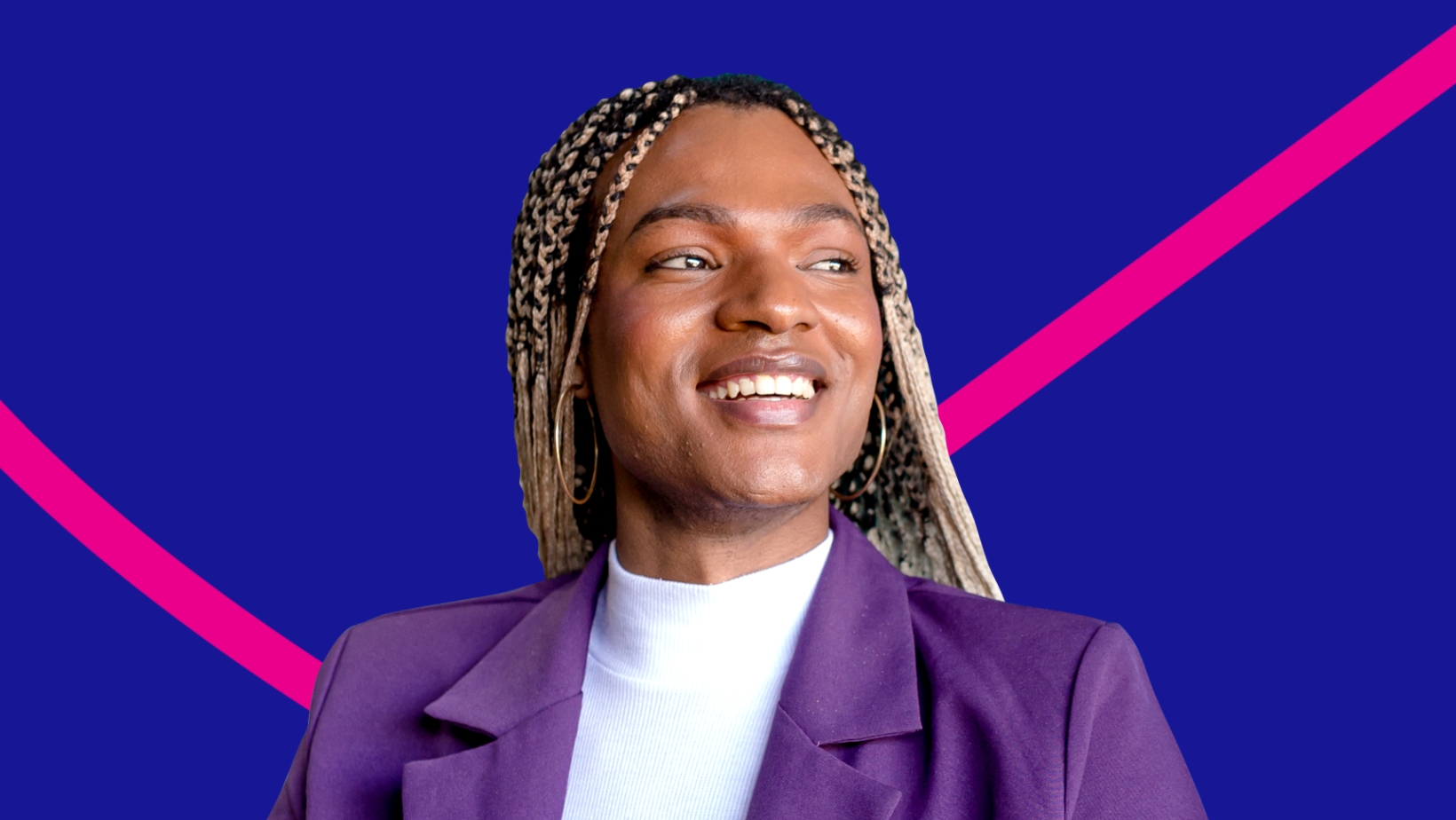 Person-wearing-purple-jacket-pink-tick