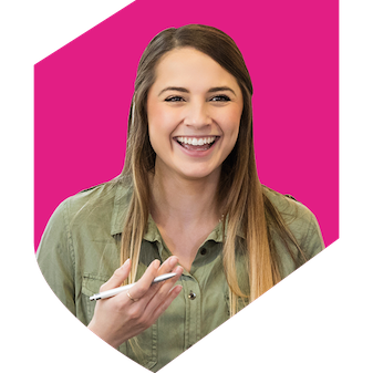 Woman-pink-shield