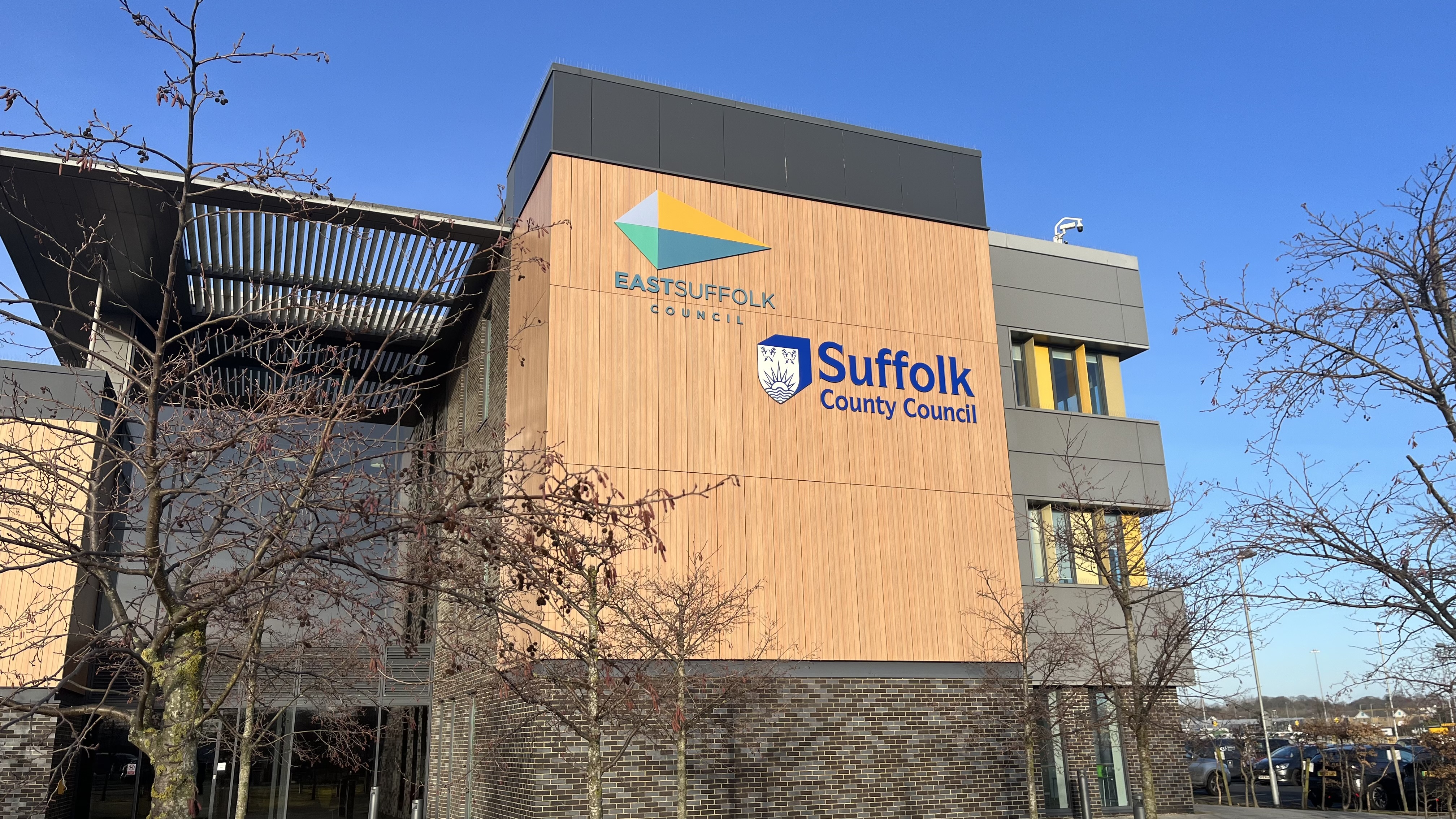 view of Riverside building from outside