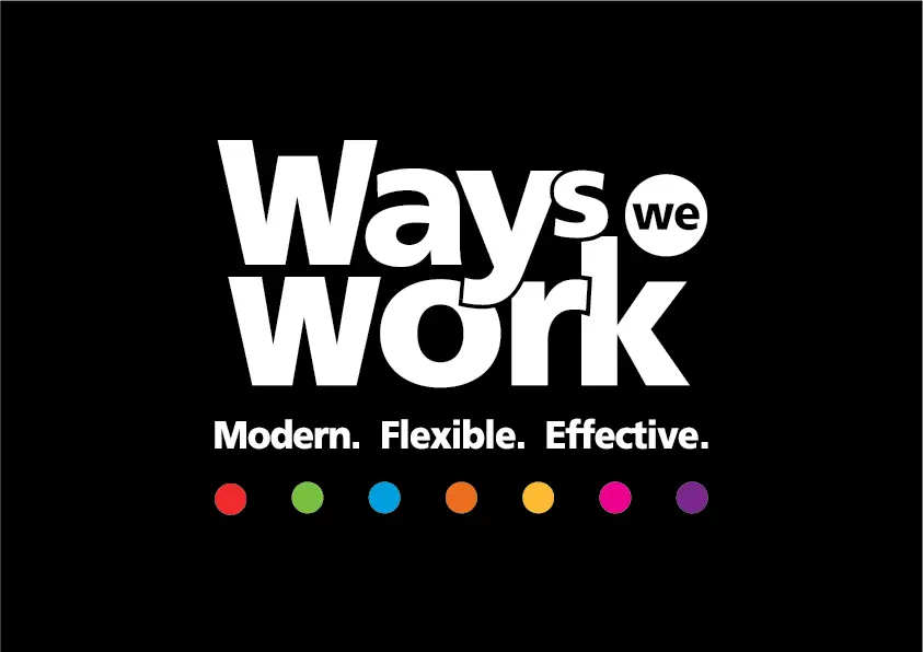 Ways we work logo with modern, flexible and effective under the name.